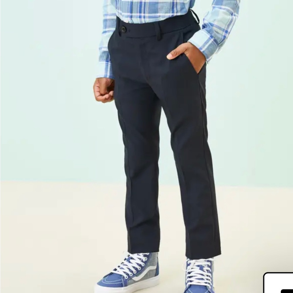 NWT Boys Size 18 Nordstrom black wool blend dress pants